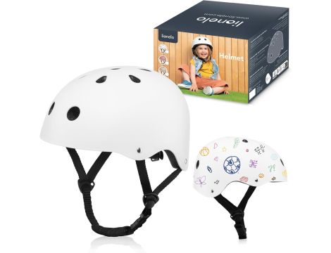 Kask rowerowy dla dzieci Lionelo Helmet biały - 2