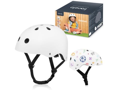 Kask rowerowy dla dzieci Lionelo Helmet biały