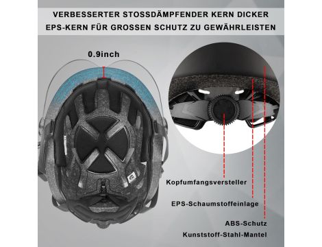 Kask rowerowy dla mężczyzn, damski kask z magnetycznym wizjerem - 7