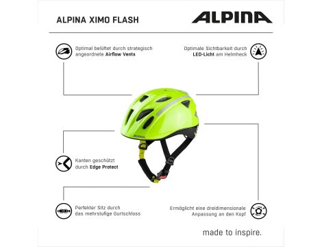 Kask rowerowy dziecięcy orzech Alpina Ximo Flash rozmiar S 47-51 cm - 7