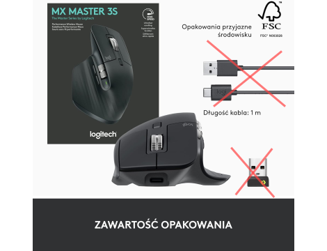 MYSZKA BEZPRZEWODOWA LOGITECH MX MASTER 3S SENSOR 5099206103726 - 3