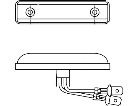 Światło obrysowe L/P, biały, LED, wys. 16 szer. 65 gł. 11, 12V 2PG357 - 4