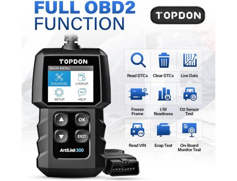 Narzędzie diagnostyczne Topdon AL300 OBD2 - 2