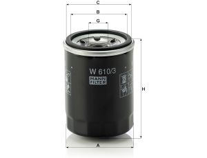 Mann-Filter W 610/3 Filtr oleju