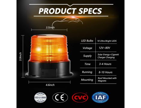 Migająca lampa ostrzegawcza LED - 3