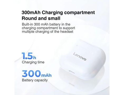 Słuchawki bezprzewodowe douszne Lenovo LP40 - 5