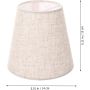 SOLUSTRE Materiałowy klosz lampy stołowej z lnu - 4