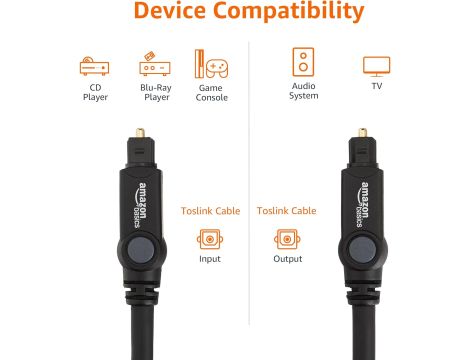 AmazonBasics HL-003144 TOSLINK Cyfrowy Kabel Audio - 4