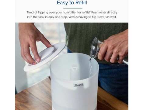 LEVOIT 3L Top-Fill, 25 godzin, autonomiczny nawilżacz powietrza - 4