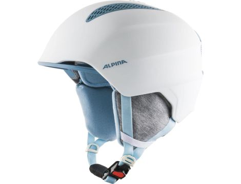 ALPINA Unisex - Dzieci GRAND JR Kask narciarski 51-54 cm biało-błękitny mat