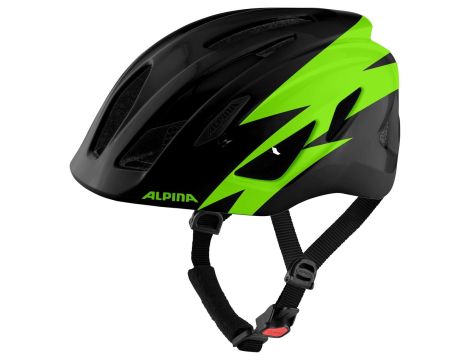 ALPINA Unisex - Dzieci PICO Kask rowerowy czarno-zielony połysk 50-55 cm