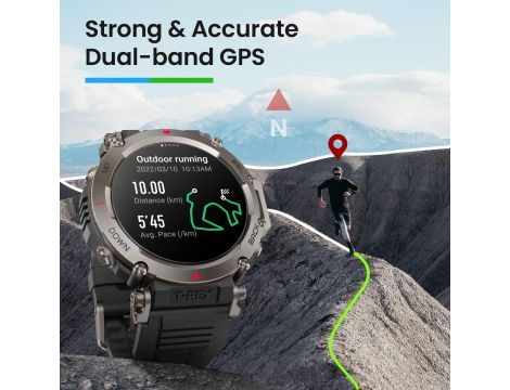 Amazfit Uniseks T-Rex Ultra Smartwatch Czarny 139 - 4