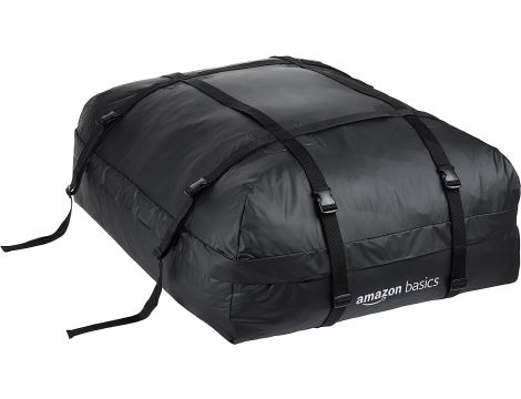 Amazon Basics - Torba na bagażnik dachowy, czarna, 425 l