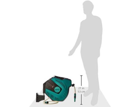 Amazon Basics Bęben do montażu na ścianie z wężem automatyczne zwijanie 35m - 7