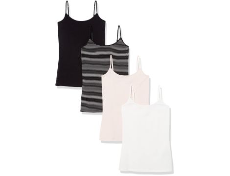 Amazon Essentials Koszulka Cami Kobiety  (4 w zestawie) XL