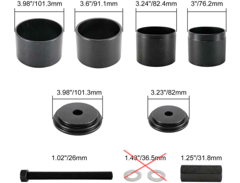 Zestaw narzędzi do łożysk kół ZY0071 FreeTec R23-1278 - 4