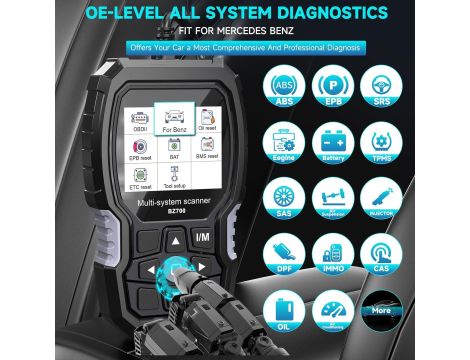 ANCEL BZ700 Profesjonalne urządzenie diagnostyczne OBD2 do pojazdów Mercede - 4