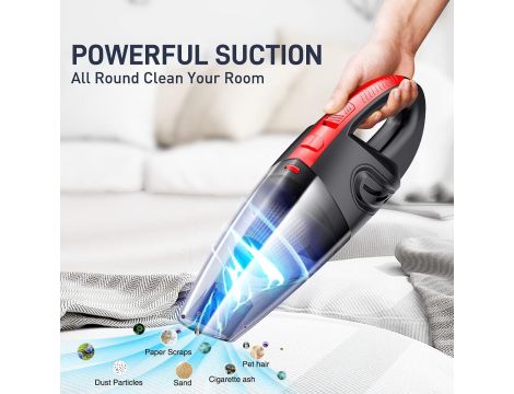 Audewdirect Odkurzacz ręczny akumulatorowy ręczny 120 W 2200 mAh - 3