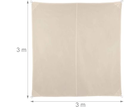 RELAXDAYS ŻAGIEL PRZECIWSŁONECZNY BEŻOWY 3x3 M 124093 - 5