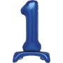 Balon foliowy stojący cyfra 1 niebieski 76 cm - 3