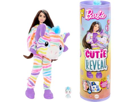 Barbie Cutie Reveal Lalka Zebra Seria Kolorowe marzenia HRK39 - 4