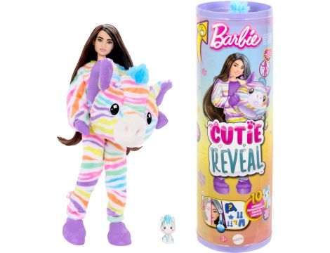 Barbie Cutie Reveal Lalka Zebra Seria Kolorowe marzenia HRK39