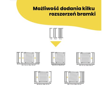 Barierka na drzwi, schody Safety 1ST rozszerzenia czerń - 6