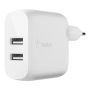 Belkin Podwójna ładowarka ścienna Boost Charge 12W x2 Biała - 5