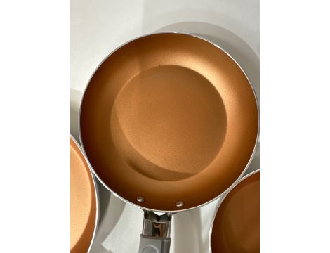 BERGNER Loja Reeco - 4-częściowy zestaw - 3 patelnie 18-22 i 26 cm - 5