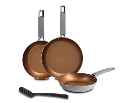 BERGNER Loja Reeco - 4-częściowy zestaw - 3 patelnie 18-22 i 26 cm