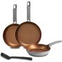 BERGNER Loja Reeco - 4-częściowy zestaw - 3 patelnie 18-22 i 26 cm - 3