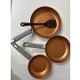 BERGNER Loja Reeco - 4-częściowy zestaw - 3 patelnie 18-22 i 26 cm - 4