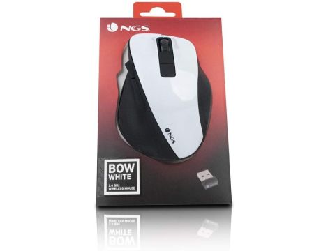 Bezprzewodowa mysz RF 2,4Ghz NGS Bow biały - 6