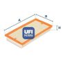 Filtr powietrza ufi 30 376 00 - 2