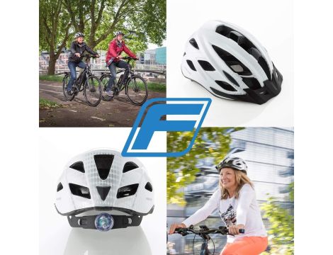 FISCHER Urban Kask Rowerowy dla Dorosłych Bialy Rozmiar S/M - 5