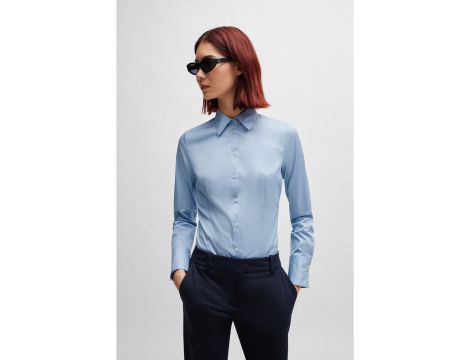HUGO Bluzka Kobiety Pastel Blue - 4