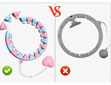 Hula Hoop z wypustkami do masażu, obciążniki Smart Ring dla początkujących - 3