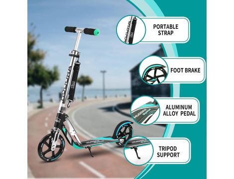 Hulajnoga Hudora Big Wheel 205 srebrny 2 kółka - 3