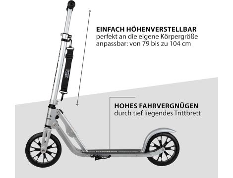 Hulajnoga Hudora 1410000 srebrny 2 kółka - 4