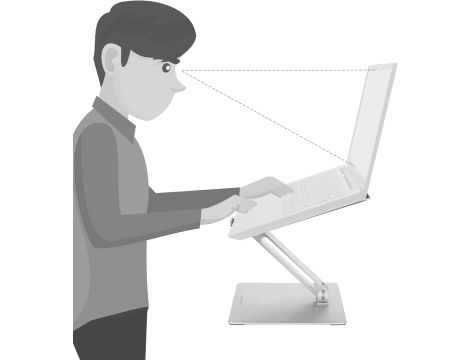 Amazon Basics Regulowany, ergonomiczny, wielokątowy stojak na laptopa 10-17 - 3