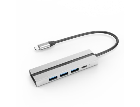 INF Hub USB C 6 w 1 z adapterem HDMI 4K, portami USB 3.0/2.0, PD 100
