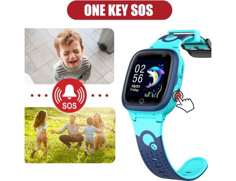 Inteligentny zegarek dla dzieci LBS Tracker niebieski - 4