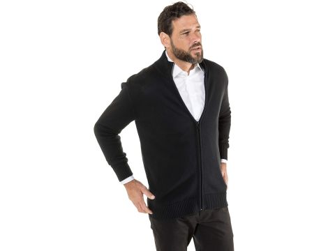 JP 1880 Kardigan Mężczyźni Kardigan z zamkiem błyskawicznym 3XL czarny - 5