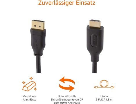 Kabel AmazonBasics DPH12M-6FT-1 HDMI - DisplayPort 1,8 m - 4