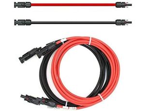 Kabel przedłużający po obu stronach, kabel słoneczny, czerwony/czarny - image 2
