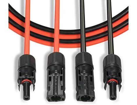 Kabel przedłużający po obu stronach, kabel słoneczny, czerwony/czarny - 4