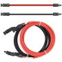 Kabel przedłużający po obu stronach, kabel słoneczny, czerwony/czarny - 3