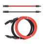 Kabel przedłużający po obu stronach, kabel słoneczny, czerwony/czarny - 2