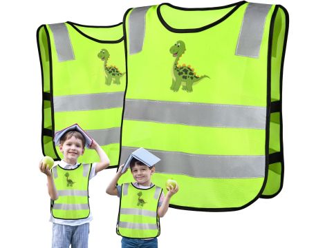 Kamizelka odblaskowa dla dzieci, oddychająca i uniwersalna - 2