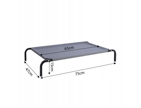 Kanapa dla psa DIBEA odcienie szarości 75 cm x 47 cm - 8